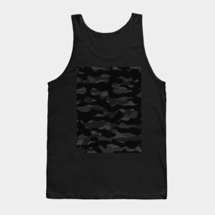 Cool Camouflage Pattern - Dark Black and Shades of Grey Tank Top